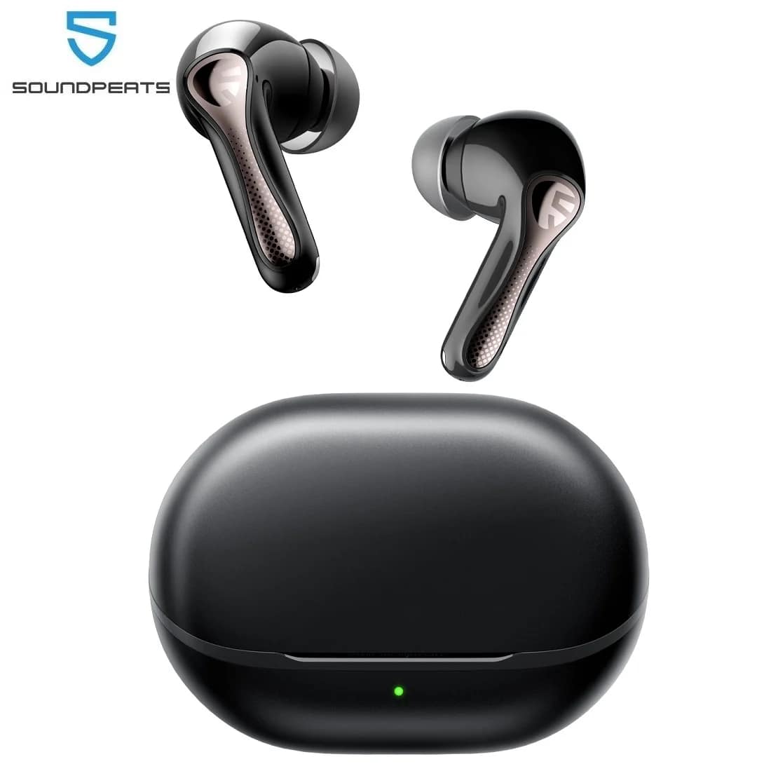 SOUNDPEATS Air5 Pro Wireless Earphones 55 dB Adaptive Hybrid ANC Bluetooth 5.4 Earbuds, Hi-Res LDAC AptX Lossless,6 Mics AI ENC