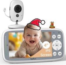 2026 Boifun 4-inch Baby Monitor with Camera and Night Vision, No WiFi,3x Zoom,UK