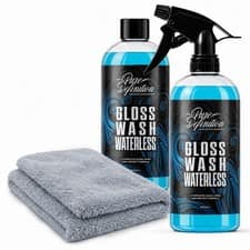Car Waterless Wash & Wax Kit Gloss Shine Carnauba Wax Showroom Cleaner Cleaning