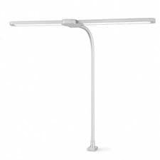 LED Desk Table Lamp Double Head with Clamp Eye Protection Reading Craft Office