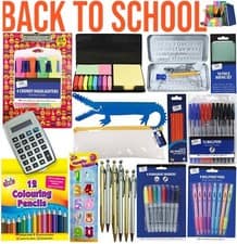 SCHOOL STATIONARY 90PC SET PEN PENCIL MEMO RULER MARKER STATIONERY BACK TO CLASS