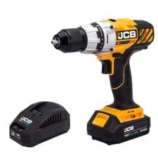 Drill Driver Cordless 18V 45Nm Keyless Variable Speed 2.0Ah Li-ion Battery JCB