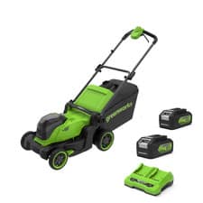 GreenWorks Cordless Lawn Mower 41cm Push 48V (24V+24V)  with 2x4ah 20v batteries