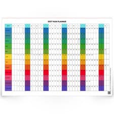 2027 Annual Wall Planner A5-A1 Colourful Full Year Calendar Home Office Work