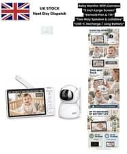 Baby Monitor Camera Wireless 5” Screen Night Vision Security Video Camera 2 Way