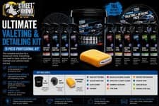 Power Maxed Car Cleaning Kit Ultimate Valeting Detailing Bucket 16L 15 Piece