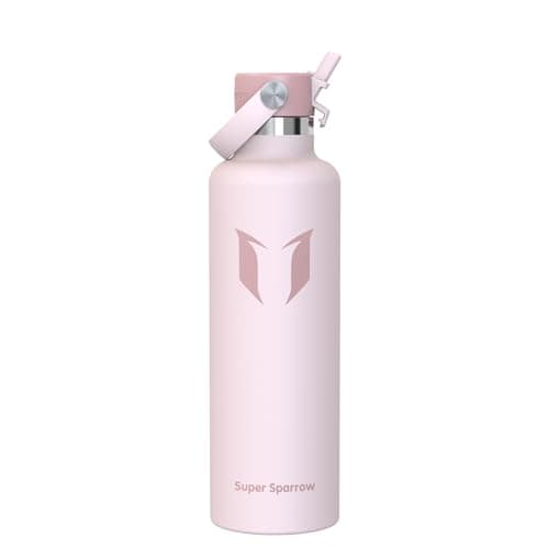 Sparrow Insulated Water Bottle 1L FlipFlow Metal Drinks Bottle with Straw