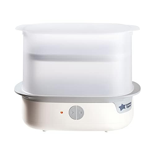 Tommee Tippee Electric Steam Baby Bottle Steriliser 5-Minute Cycle White
