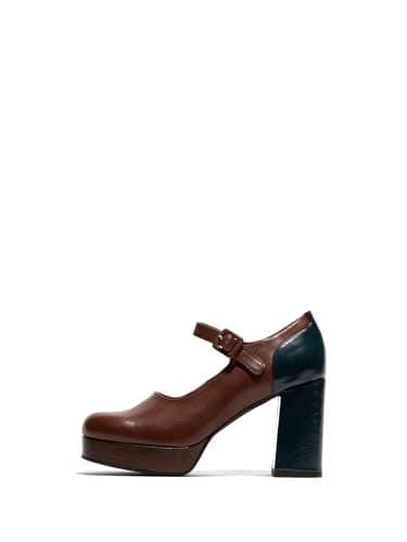 Fly London Women's ERIL351FLY Oxford, Cognac/Navy, 5 UK