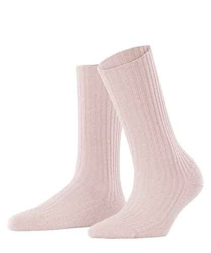 FALKE Women's Cosy Wool Boot W So Viscose Cashmere Plain Socks 1 Pair, Pink Light 8458, 2.5-5
