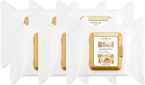 L'Oréal Paris Cleansing Wipes, Age Perfect, for Mature Skin, Pack 25 Wipes