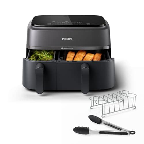 Philips Air Fryer 3000 Series Dual Basket 9L, Breakfast Kit Included
