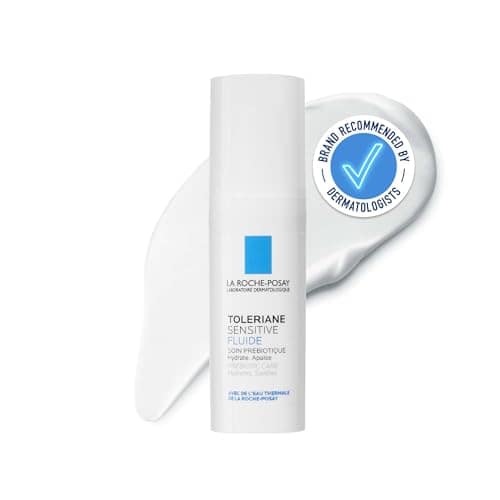 La Roche-Posay Toleriane Sensitive Fluid, 48H Prebiotic Moisturiser, 40ml