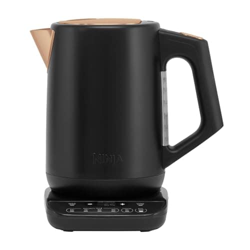 Ninja Perfect Temperature 1.7L Kettle, Rapid Boil, Black & Copper KT200UKCP