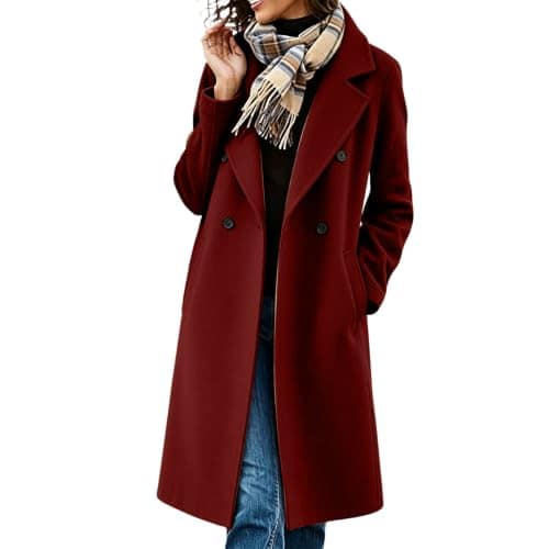 Women’s Double-Breasted Longline Trench Coat