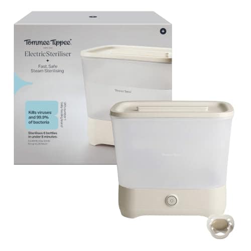 Tommee Tippee Electric Steam Steriliser for Baby Bottles, White