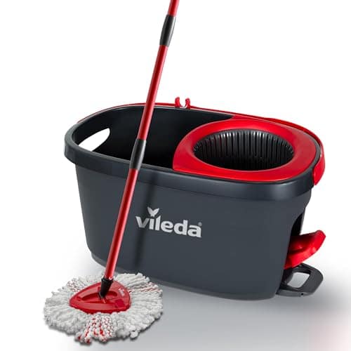 Vileda Turbo Spin Mop and Bucket Set with Foot Pedal Wringer
