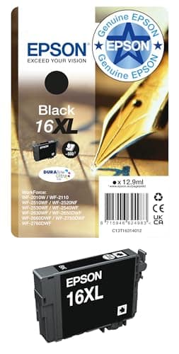 Epson 16XL Black Pen & Crossword High Yield Genuine, DURABrite Ultra Ink