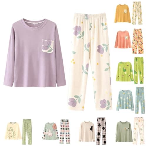 Long-Sleeve Pyjamas for Women, Sizes M–5XL