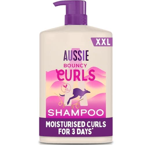 Aussie Bouncy Curls Suplhate-Free Shampoo 1L. For Wavy, Curly & Coily Hair
