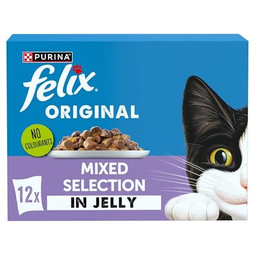 FELIX Original Mixed Selection in Jelly Wet Cat Food 12x85g (Pack of 4)