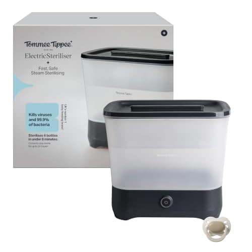 Tommee Tippee Electric Steam Steriliser for Baby Bottles, Black