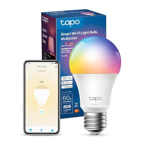 Tapo TL13E E27 Smart Bulb Multicolour Dimmable LED Light Bulb