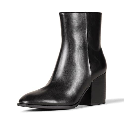 Amazon Essentials Women's Clean-Heel Ankle Boots, Black, 2.5 UK