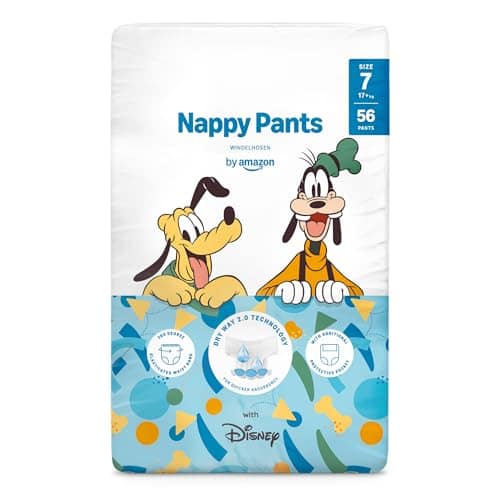 By Amazon Disney - Nappy Pants - Size 7 (17+ kg) - 56 count (1 pack of 56)