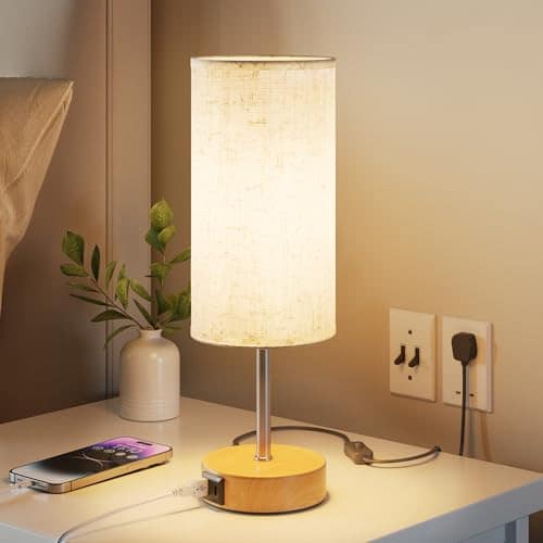 UPXNBOR Bedside Lamp, Touch Table Lamp for Bedroom, Living Room & Office