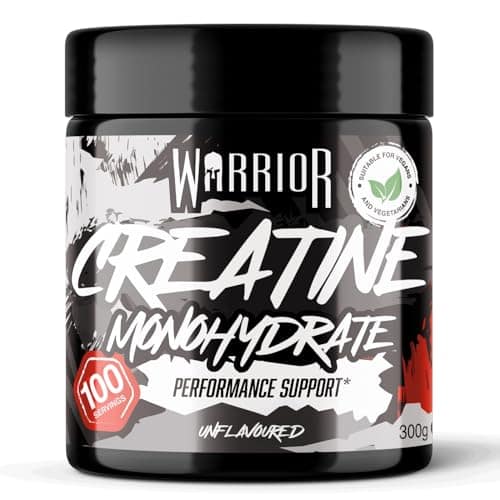 Warrior Creatine Monohydrate Powder 300g Pure Micronised (100 Servings)