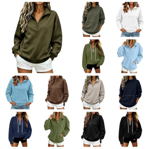 Women's Oversized Half-Zip Sweatshirt