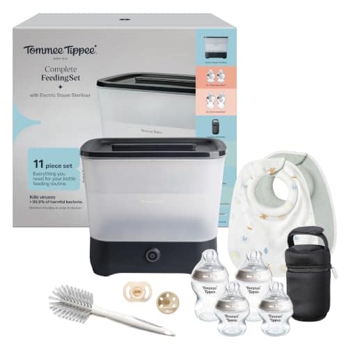 Tommee Tippee Complete Feeding Set, Electric Steriliser & Baby Bottles