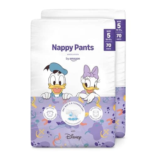 By Amazon Disney - Nappy Pants - Size 5 (12-17 kg) – 140 count (2 packs of 70)