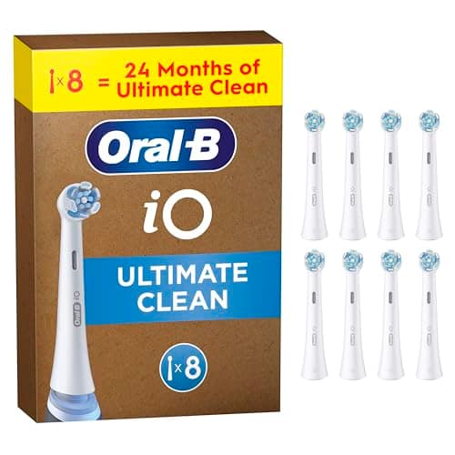 Oral-B iO Series Ultimate Clean Electric Toothbrush Heads, 8 Count, White