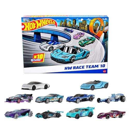 Hot Wheels 10-Pack of Toy Race Cars (Styles May Vary)