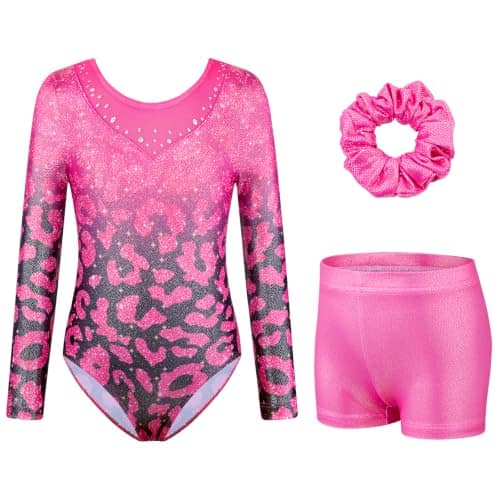 Girls 3-Piece Gymnastics Leotard Set