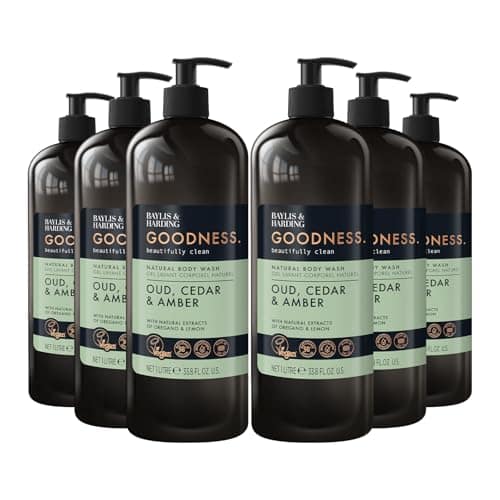 Baylis & Harding Goodness Natural Body Wash 1L 6 pack