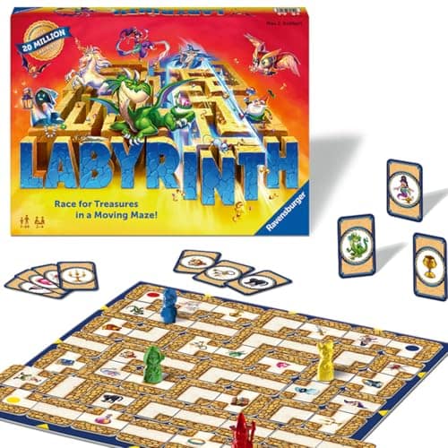 Ravensburger Labyrinth Moving Maze Family Board Game for Kids and Adults Age 7+ | Classic Strategy Maze Game for 2–4 Player for Boys and Girls | Award‑Winning Family Game