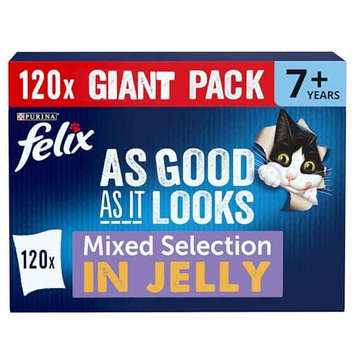 FELIX As Good As it Looks Senior 7+ Mixed in Jelly Wet Cat Food 120x85g