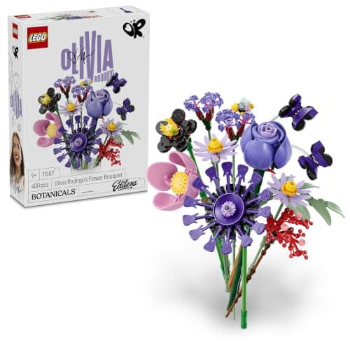LEGO Botanicals Editions Olivia Rodrigo's Flower Bouquet - 11 Artificial Flowers incl. Faux Roses & Daisies - Kids' Bedroom Decor - Gift Idea for 9+ Year Old Girls & Fans - 11507