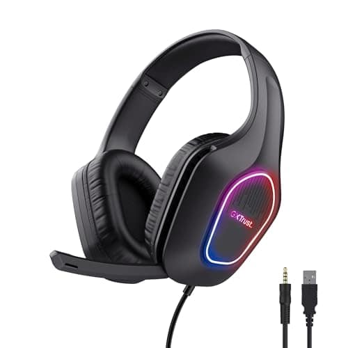 GXTrust Rayne Gaming Headset with USB Powered LED Lighting, Black
