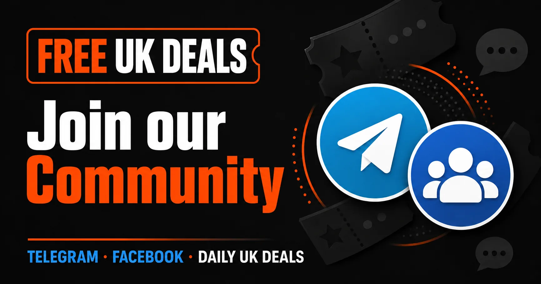 Join the Free UK Deals community on Facebook and Telegram
