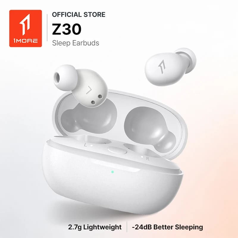 1MORE Z30 Sleeping Earbuds TWS Bluetooth Earphones Bluetooth 5.3 24dB Noise Isolation Lightweight Sleep Headphone for Night, image 1 of 6