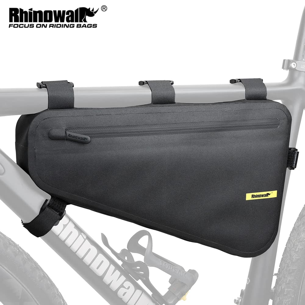 Rhinowalk Bicycle Horizontal Bar Bag 4L Waterproof Bike Triangle Bag Cycling Frame Tube Bag Riding Tool Storage Bike Accessory, image 1 of 6