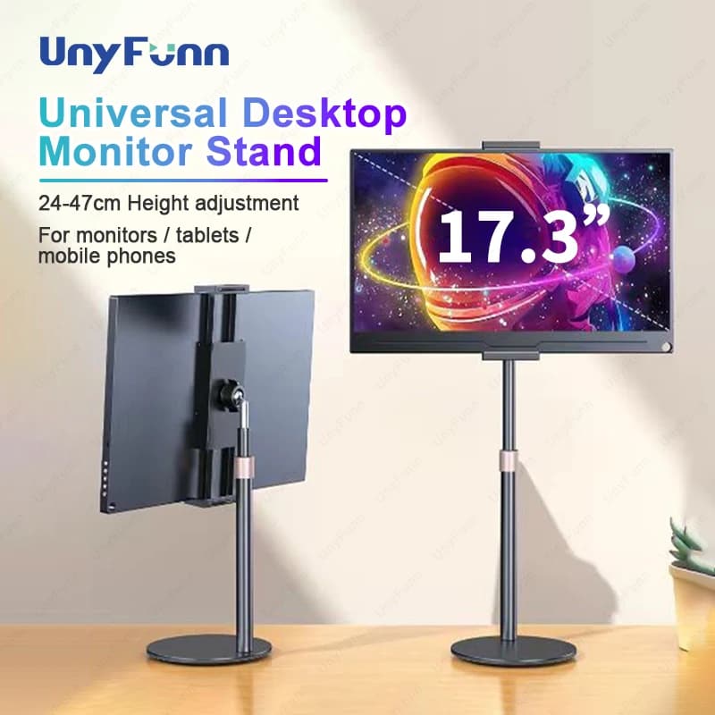 Cdisplay Portable Monitor Stand Adjustable Height Desktop Monitor Bracket for 4.7-17.3 inch Phone Tablet Monitor Support Holder, image 1 of 6