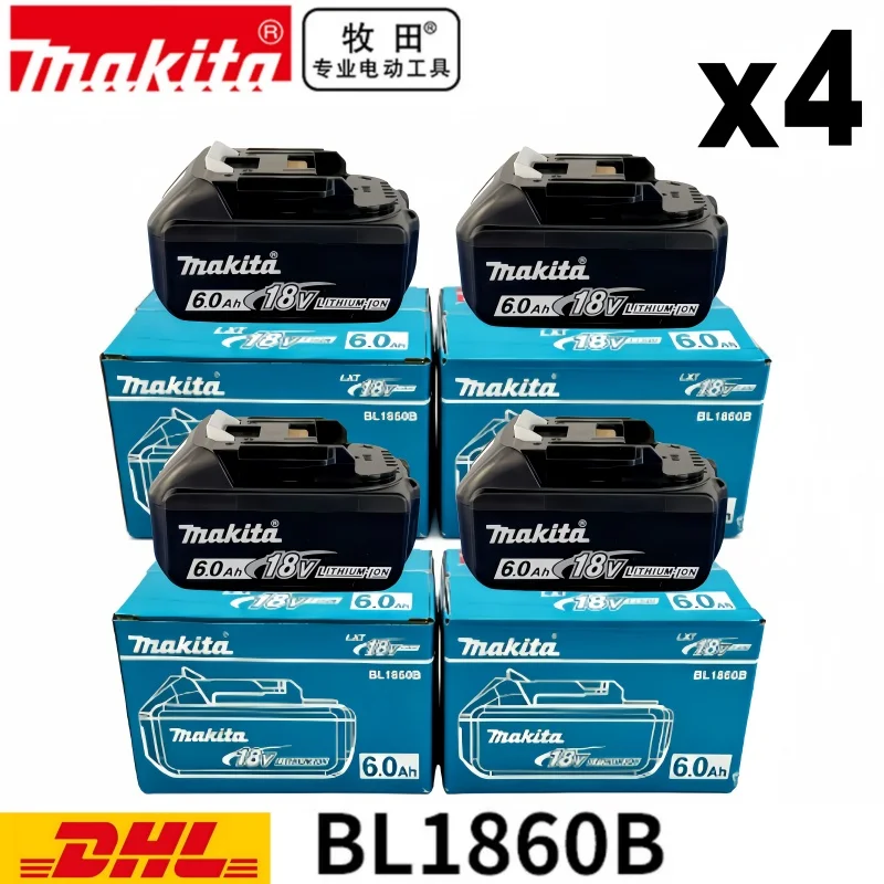 Genuine 6AH Makita BL1860 6Ah Battery Power Tools Li-ion Replacement LXT BL1850 BL1840 for 18V Screwdriver with BMS 18V Battery