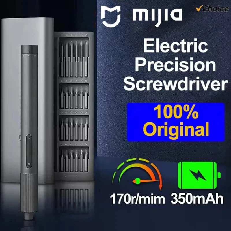 NEW MIJIA Electric Precision Screwdriver Magnetic Kit with 24 PCS Screw Heads Power Tools Sets for Smart Home PC Phone Repair, image 1 of 6