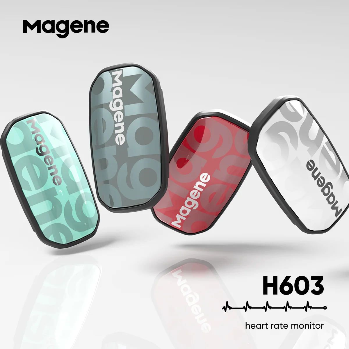 Magene H603 Heart Rate Monitor Split Chest Strap HRM Fitness Tracker Mover Bluetooth ANT Sensor Health App Compatible Zwift, image 1 of 6