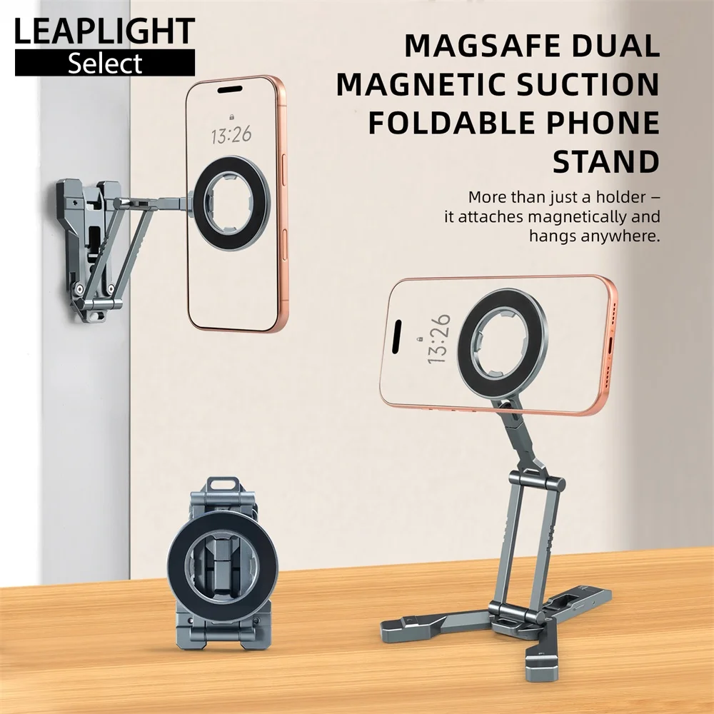 LEAPLIGHT Dual Side Magnetic Tripod Overhead Phone Holder with Hook Design Hanging Phone Tripod Stand for Iphone Android, image 1 of 6